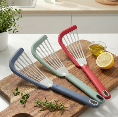 StoveArmor™ Silicone-Edge Fish Spatula – Non-Scratch Turner for Fish, Eggs & Delicate Foods