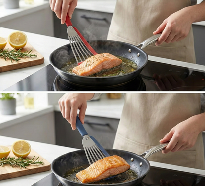StoveArmor™ Silicone-Edge Fish Spatula – Non-Scratch Turner for Fish, Eggs & Delicate Foods